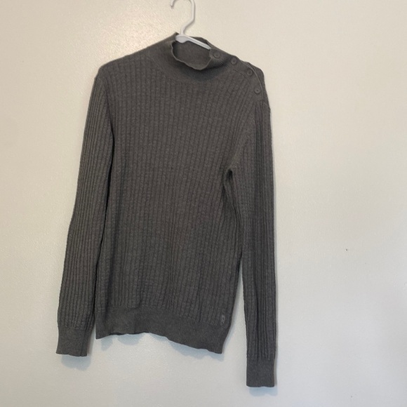 Armani Exchange 100% Cotton Waffled Slate Grey Handsome Sweater Size Medium